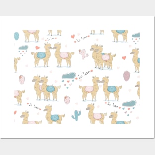 In Love Alpacas Posters and Art